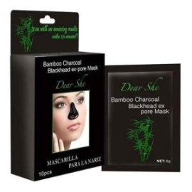 Mascarilla para puntos negros con 10pzs – Bamboo Charcoal Blackhead ex-pore Mask | Dear She